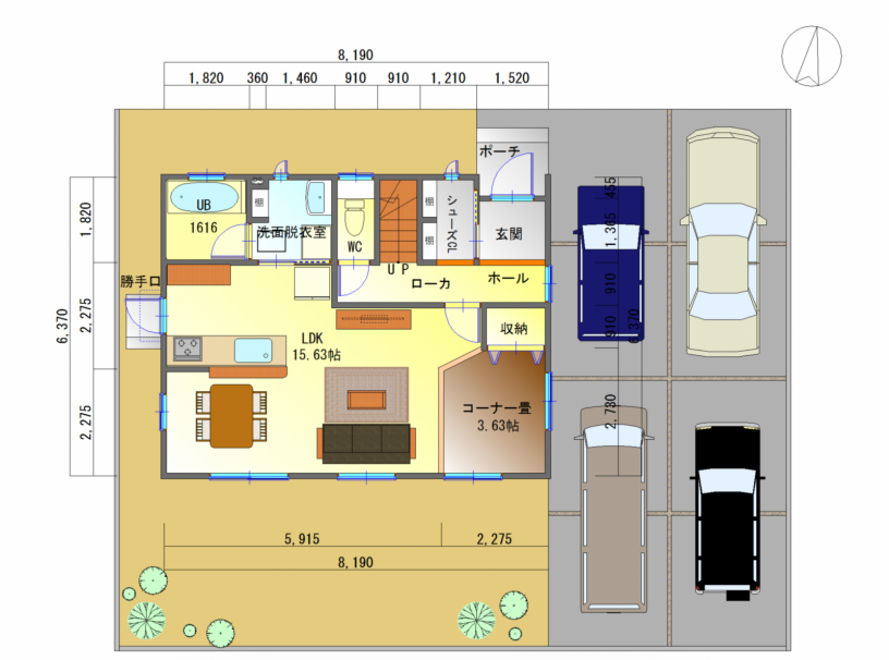 石井町石井　50坪３ＬＤＫ＋ＷＩＣ＋ＳＣ　新築住宅セットプラン